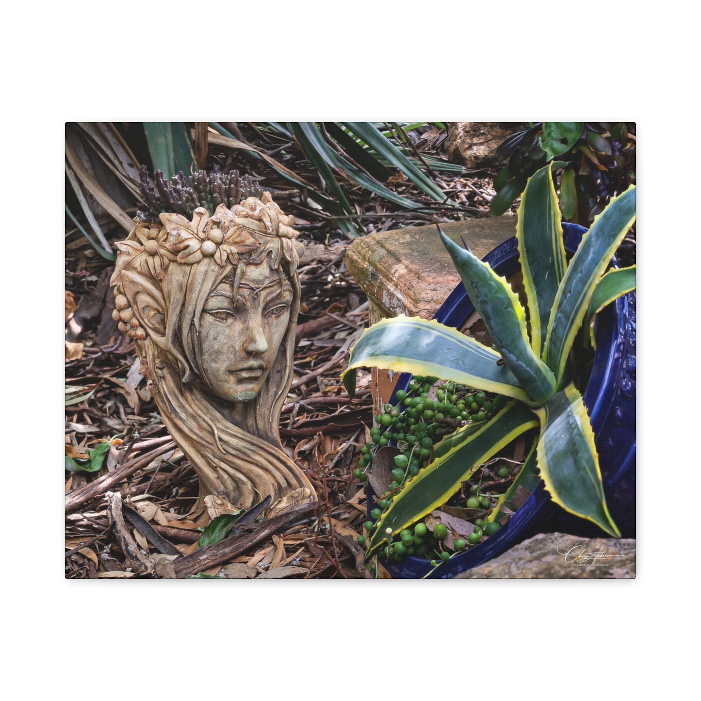 Matte Canvas, Stretched, 1.25" - Elven Lady Statue 20″ x 16″ (Horizontal) 1.25"