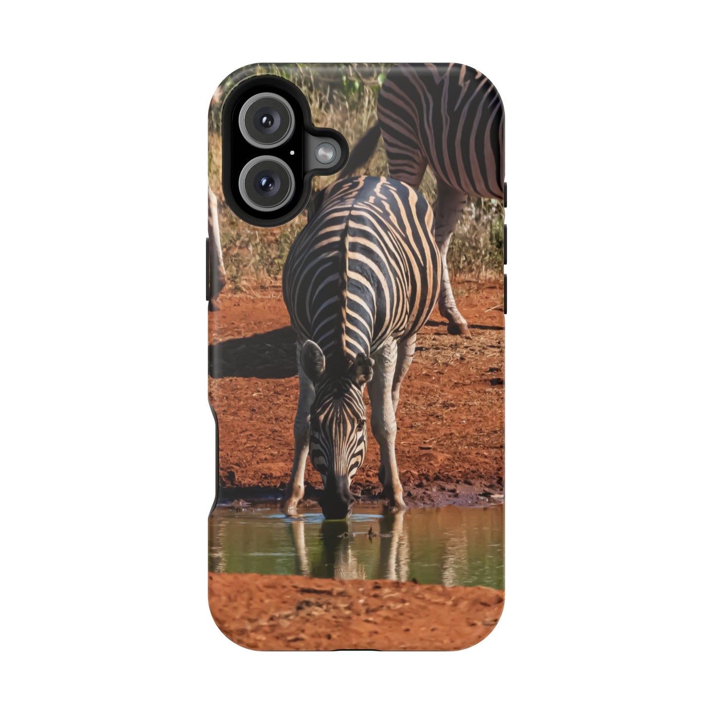 Magsafe® Compatible Tough Cases - Zebra Drinking iPhone 16 Plus Matte