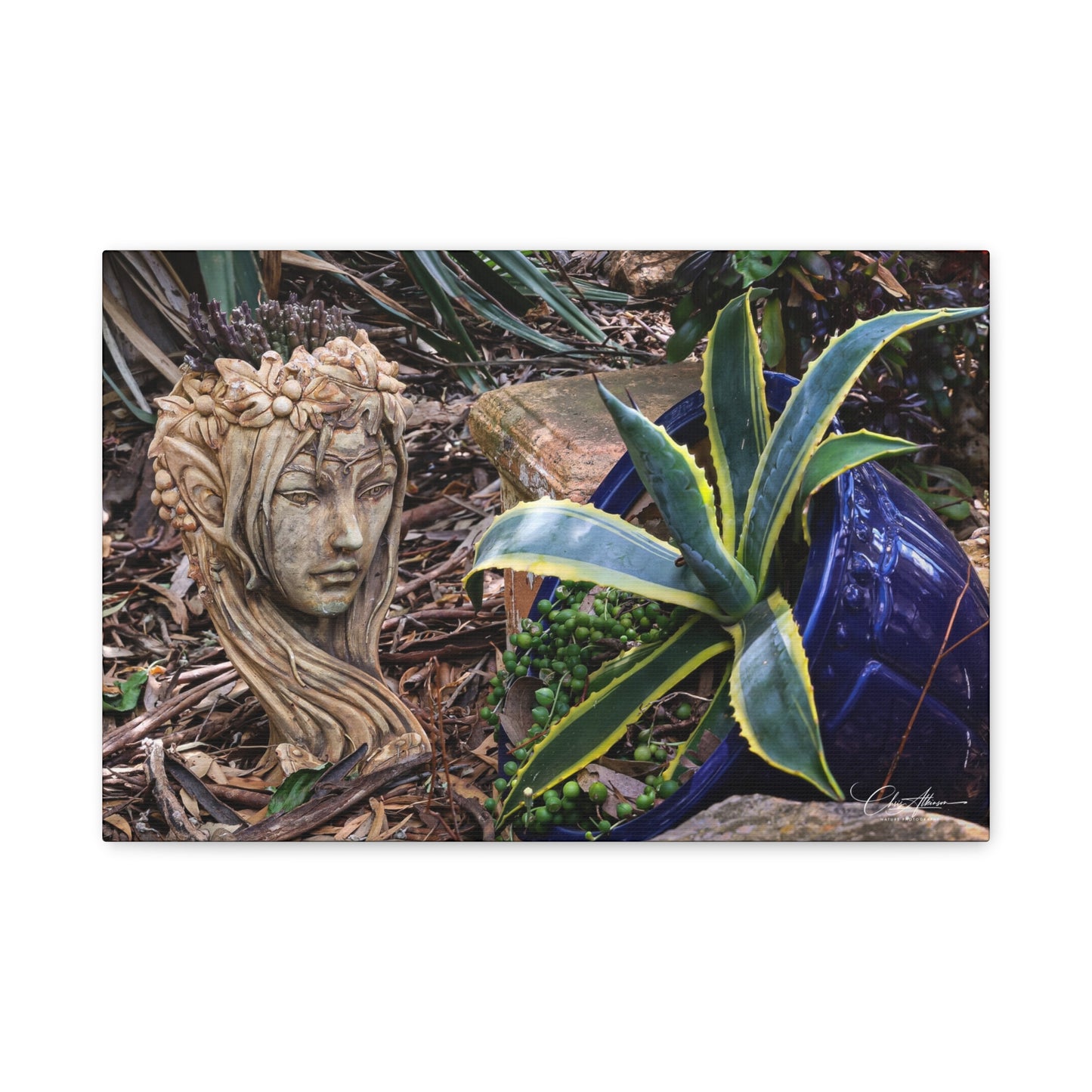 Matte Canvas, Stretched, 1.25" - Elven Lady Statue 18″ x 12″ (Horizontal) 1.25"