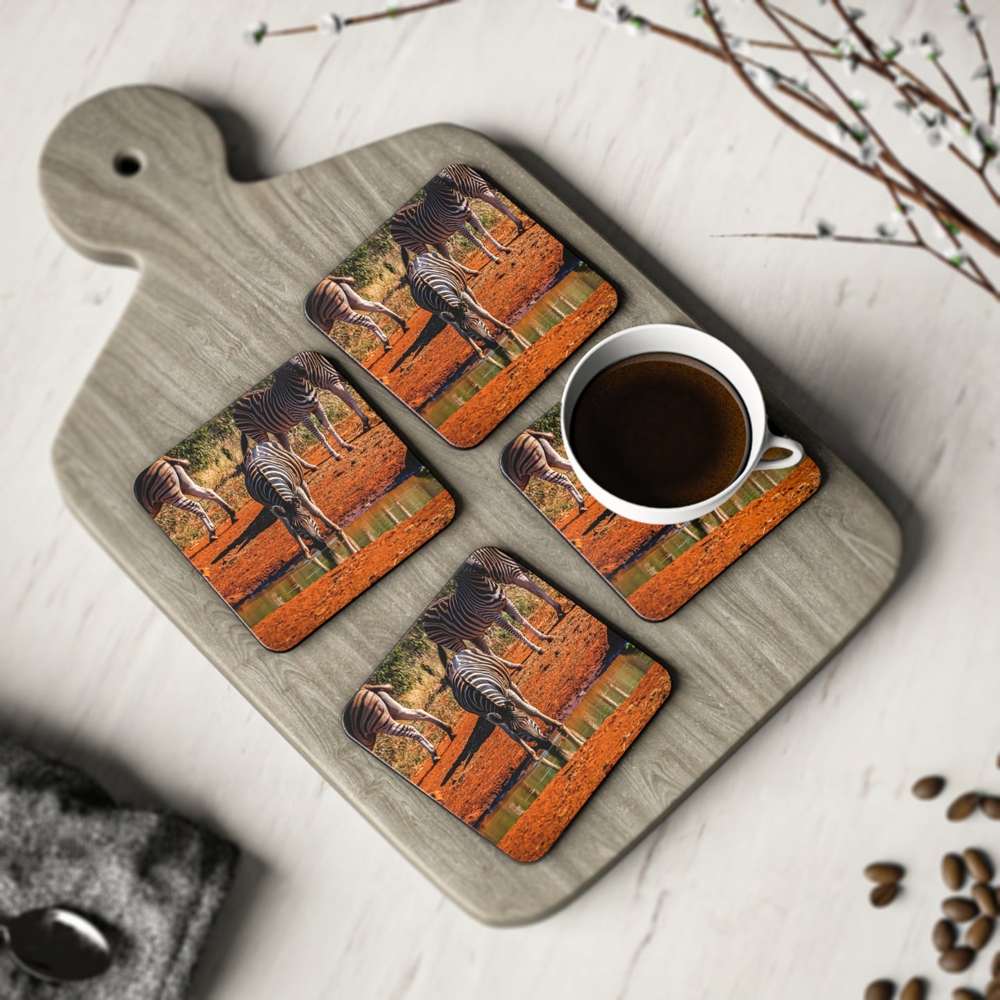 Drinking Zebra Coasters
