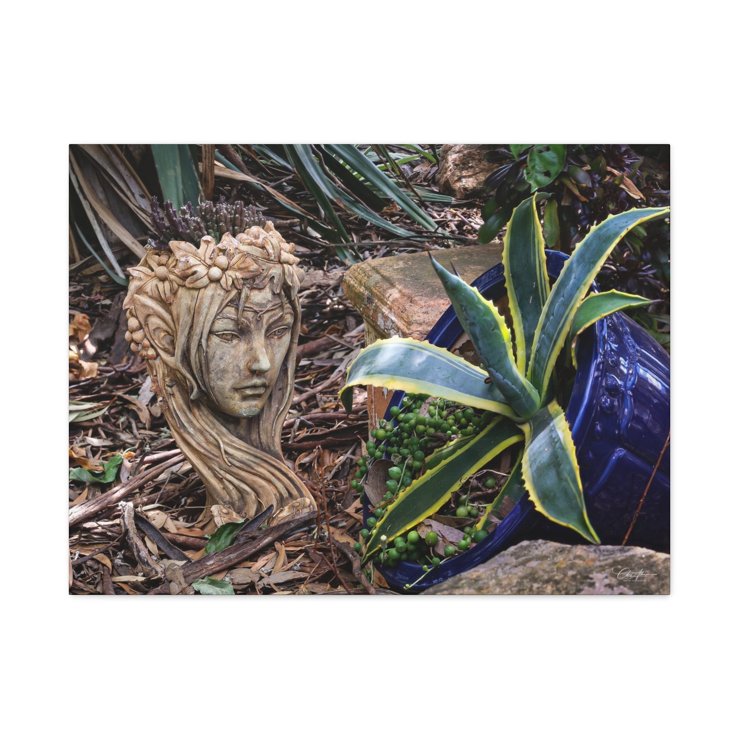 Matte Canvas, Stretched, 1.25" - Elven Lady Statue 32" x 24" (Horizontal) 1.25"