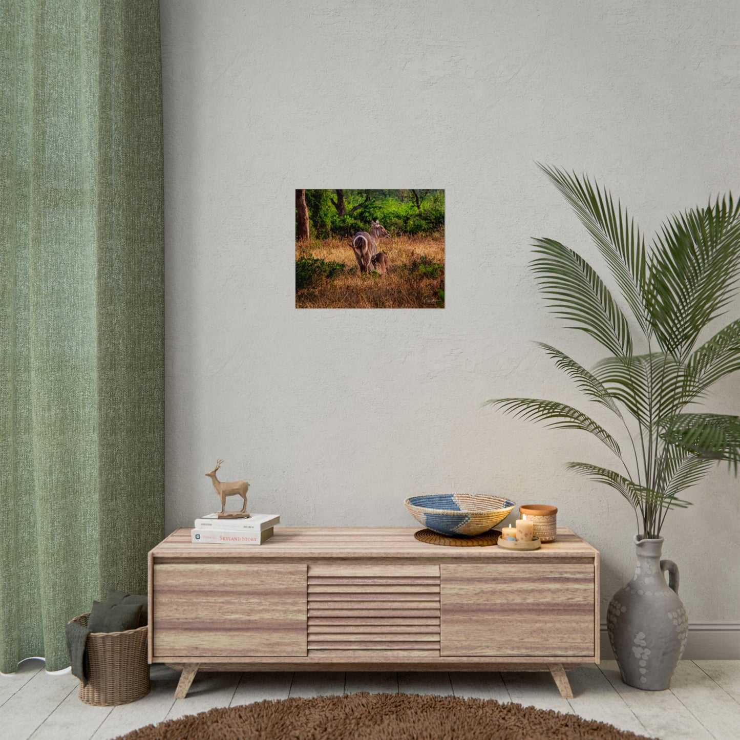 Waterbuck Baby Animal Posters 20″ x 16″ (Horizontal) Semi Glossy