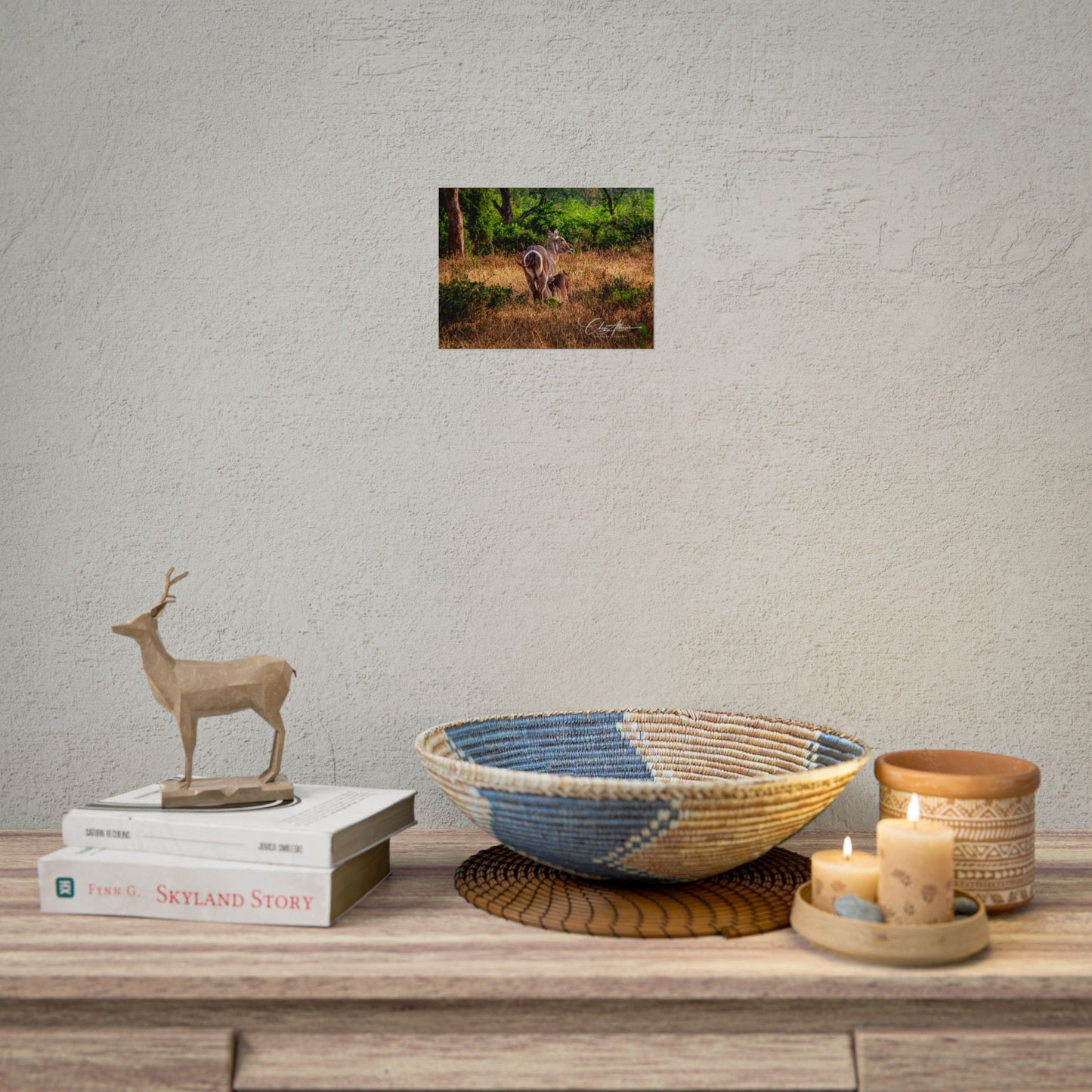Waterbuck Baby Animal Posters 8" x 6" (Horizontal) Fine Art