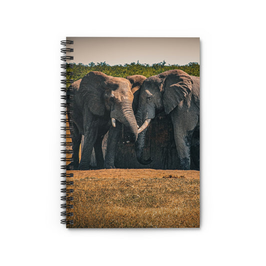 Spiral Notebook - Ruled Line - Elephant Friends