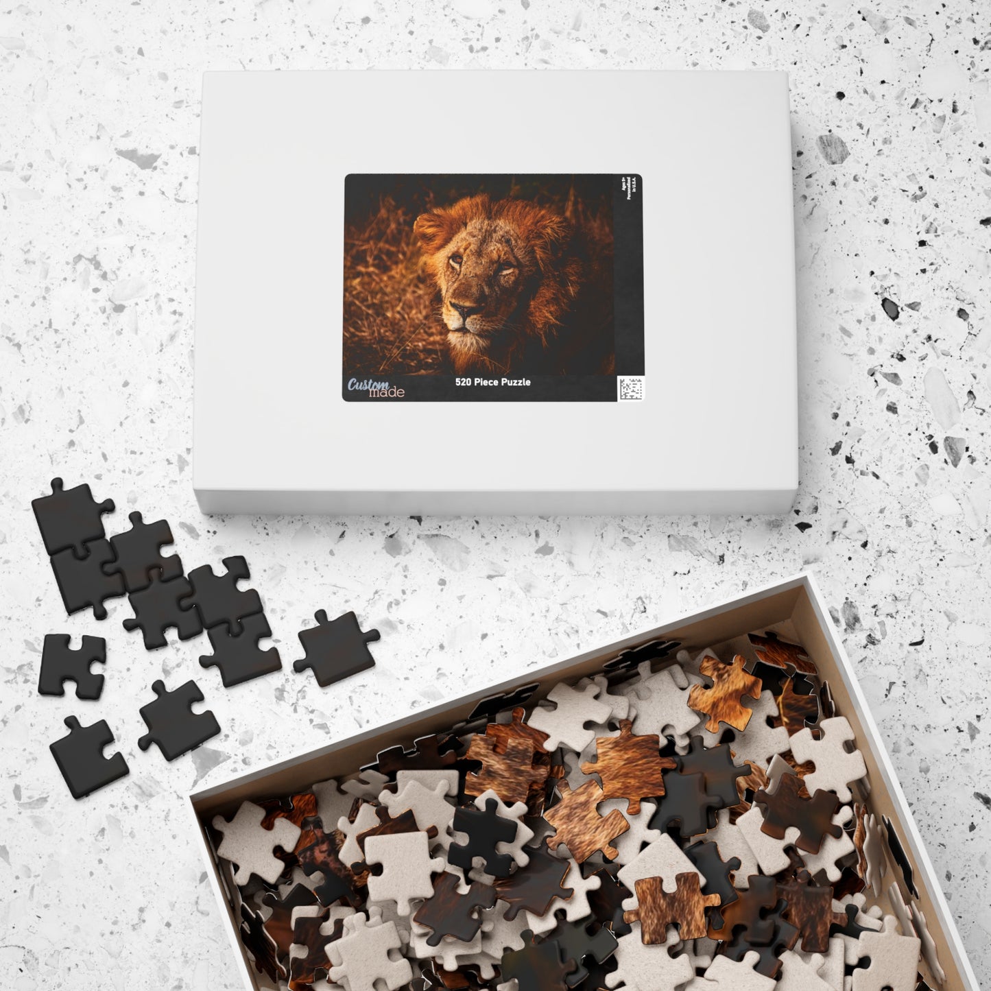 Majestic Old Lion Jigsaw Puzzle 520 pcs (Horizontal)