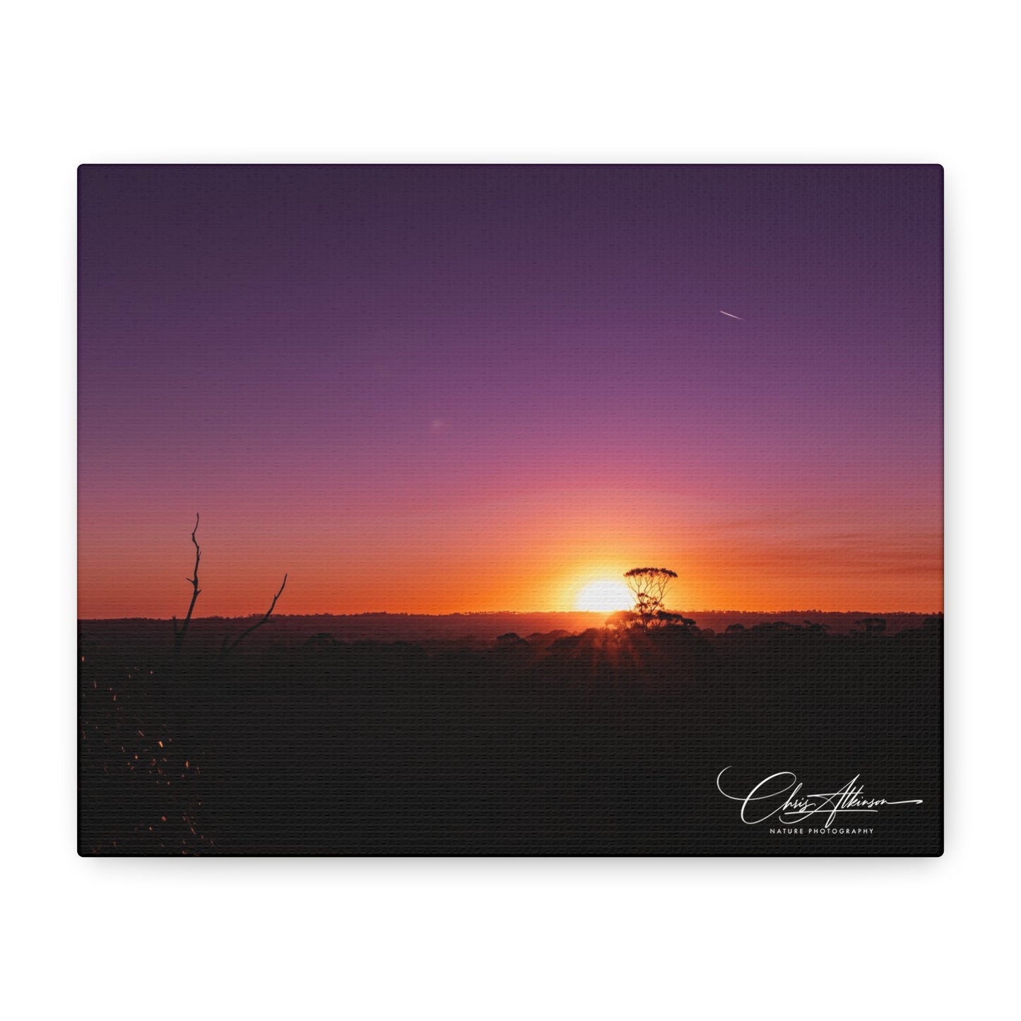 Matte Canvas, Stretched, 1.25" - Purple Sunset 10" x 8" (Horizontal) 1.25"