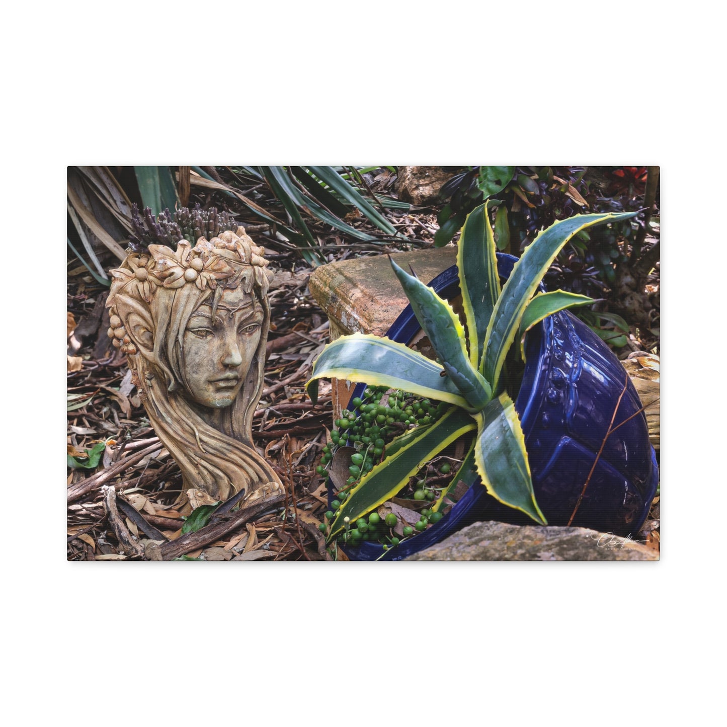 Matte Canvas, Stretched, 1.25" - Elven Lady Statue 24″ x 16″ (Horizontal) 1.25"