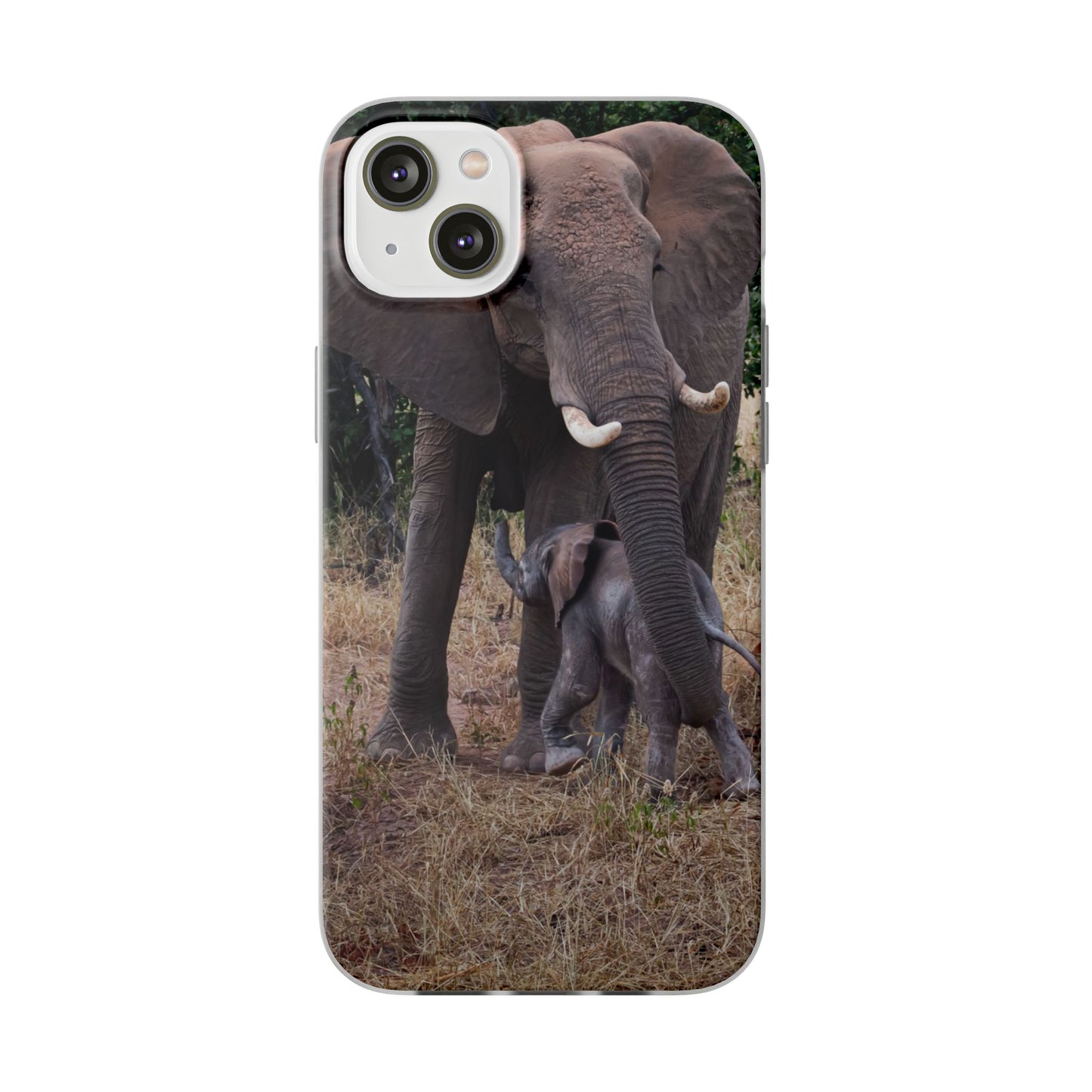 Flexi Cases - Elephant and Baby iPhone 14 Plus