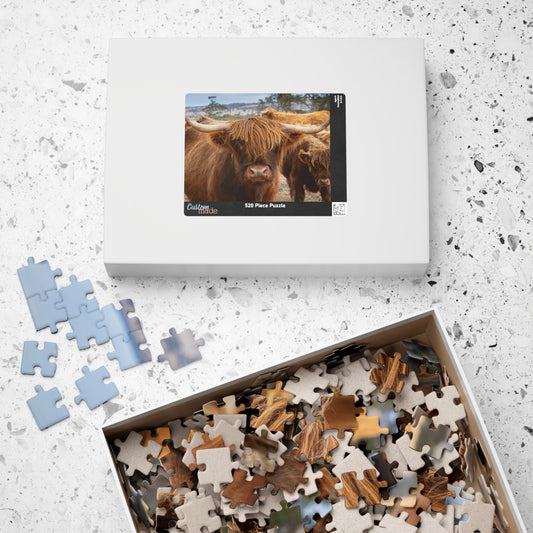 Scottish Highland Cattle Puzzle 520 pcs (Horizontal)