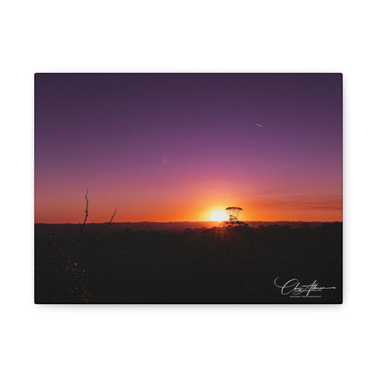 Matte Canvas, Stretched, 1.25" - Purple Sunset 12" x 9" (Horizontal) 1.25"