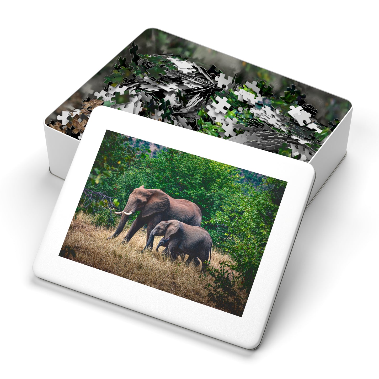 Jigsaw Puzzle (30, 110, 252, 500, 1000, 2000 Piece) - Elephant Family