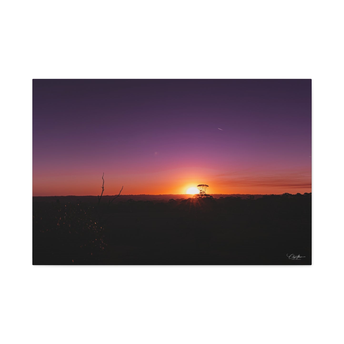 Matte Canvas, Stretched, 1.25" - Purple Sunset 36″ x 24″ (Horizontal) 1.25"