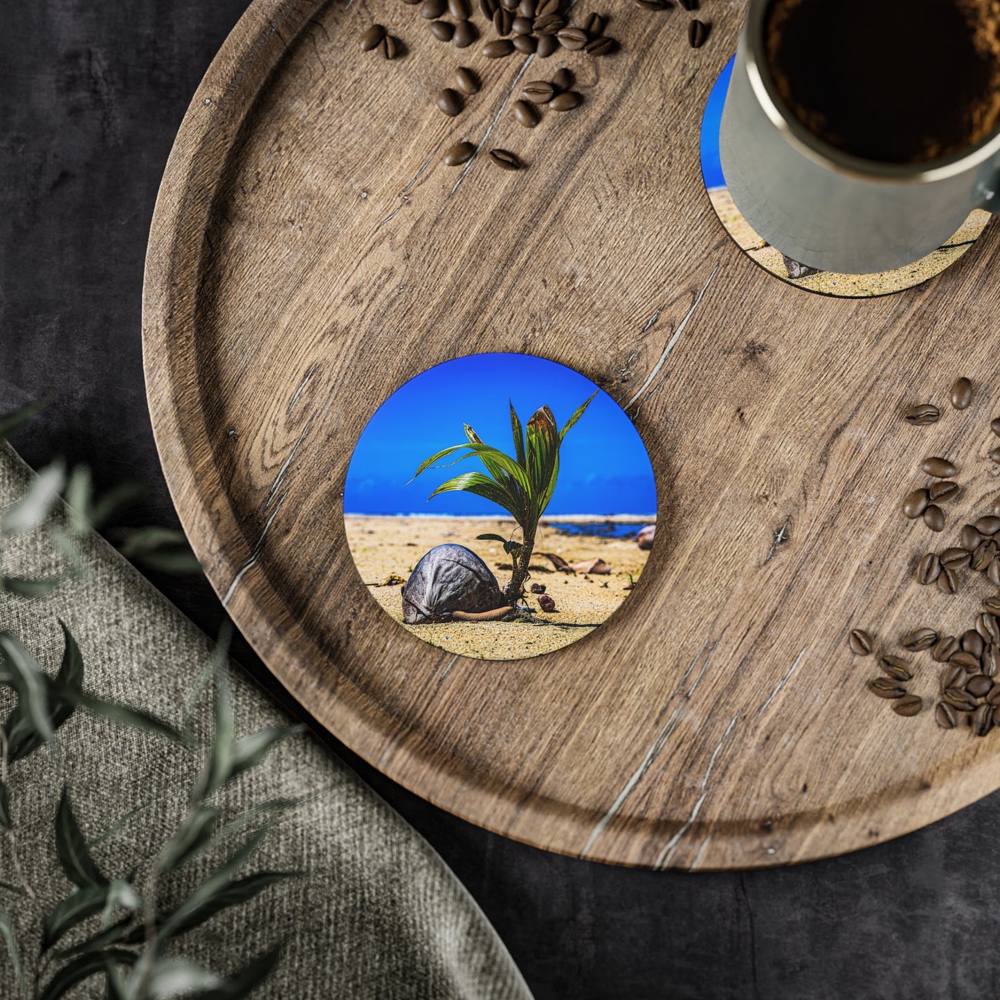 Beach Coconut Coasters