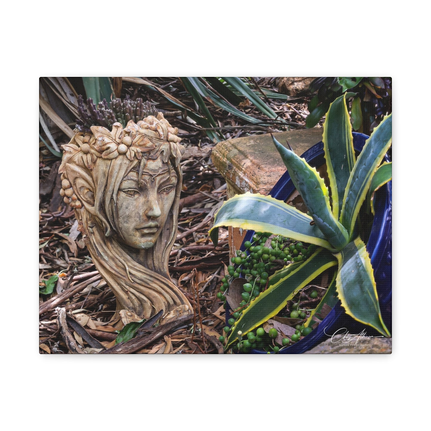 Matte Canvas, Stretched, 1.25" - Elven Lady Statue 14″ x 11″ (Horizontal) 1.25"