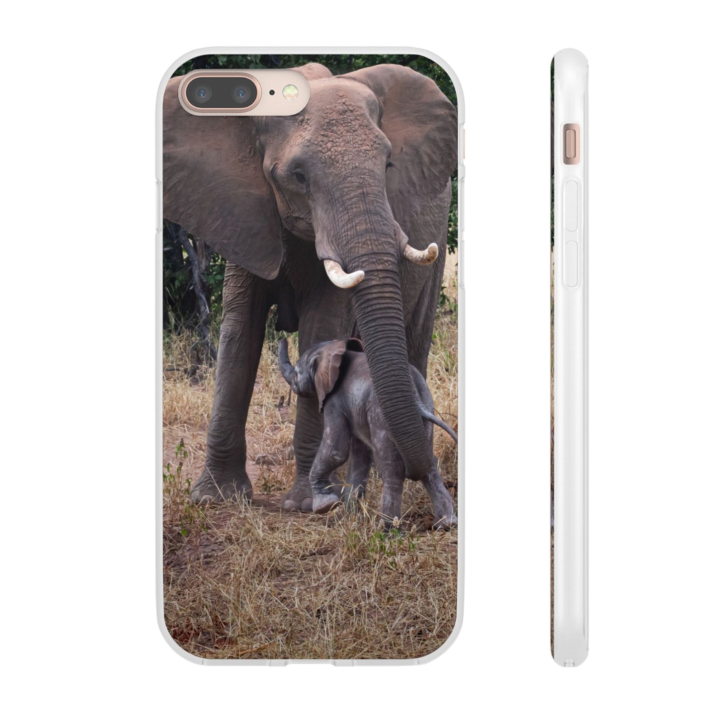 Flexi Cases - Elephant and Baby iPhone 8 Plus