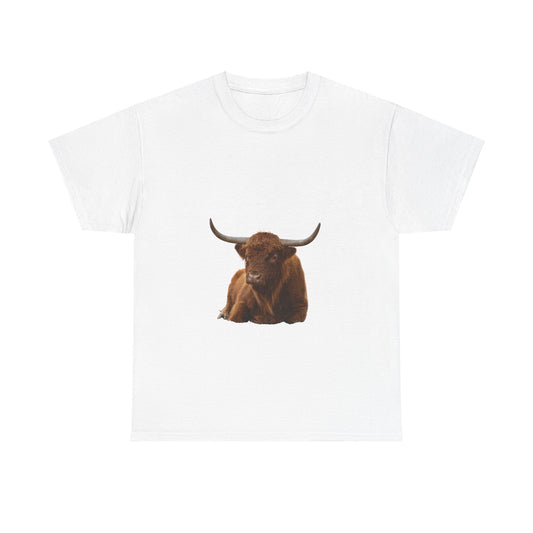 Highland Cattle Tee White