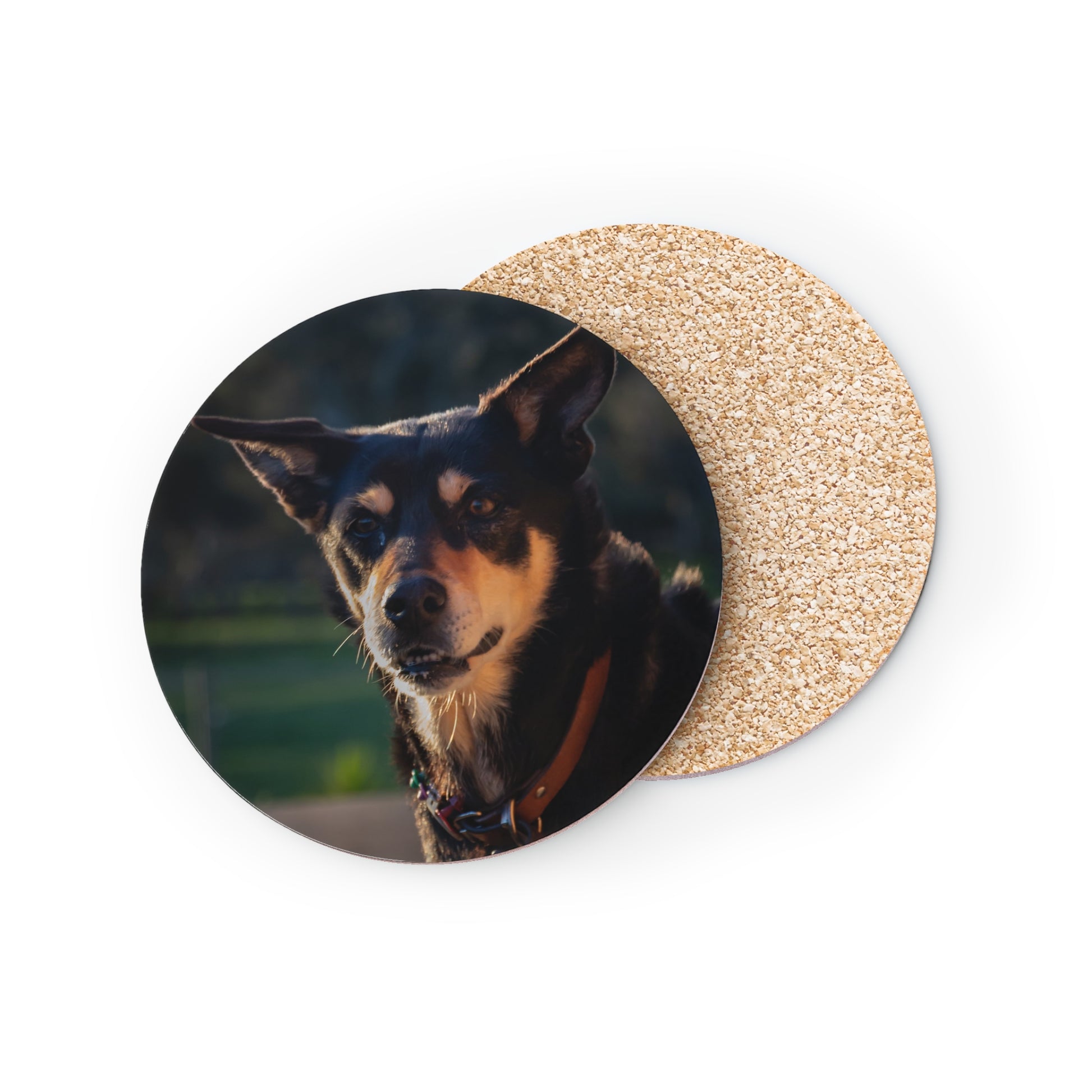 Australian Kelpie Coasters Round 3.7" x 3.7" 1pc