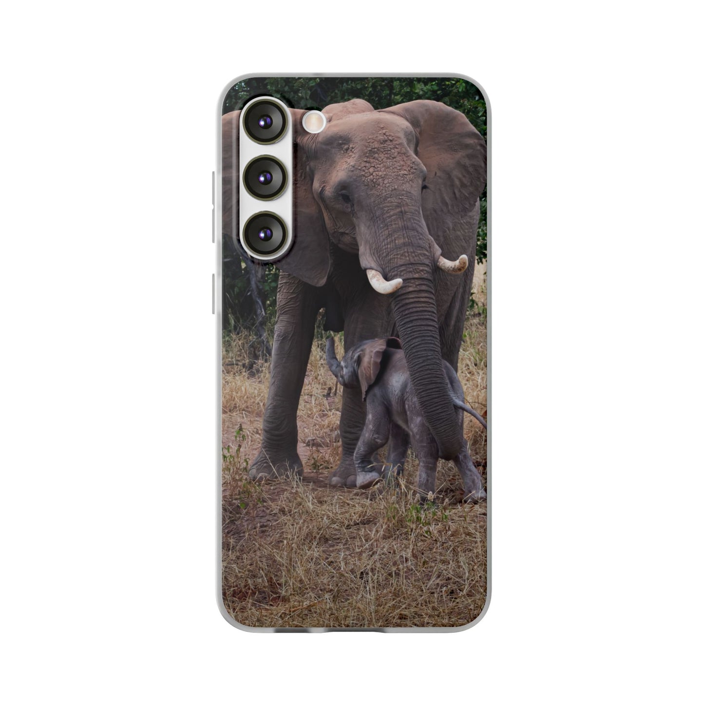 Flexi Cases - Elephant and Baby Samsung Galaxy S23 Plus