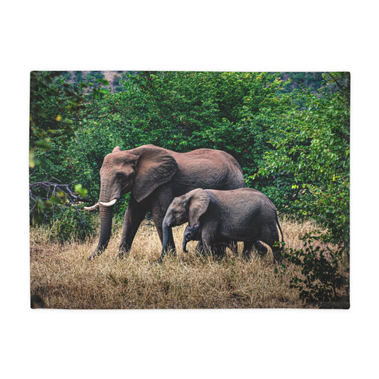 Family of Elephants Fleece Blanket