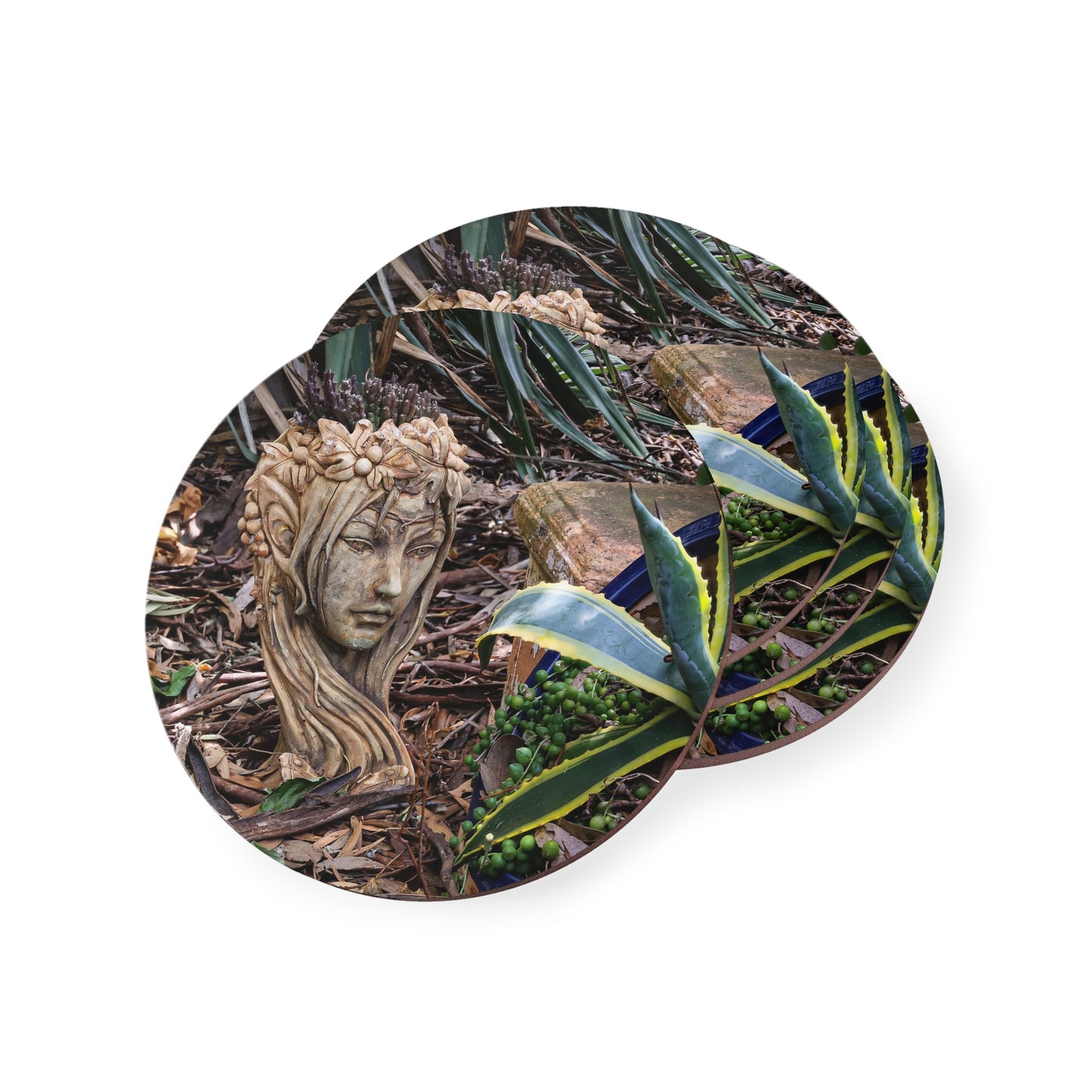 Elven Garden Coasters Round 3.7" x 3.7" 4pcs