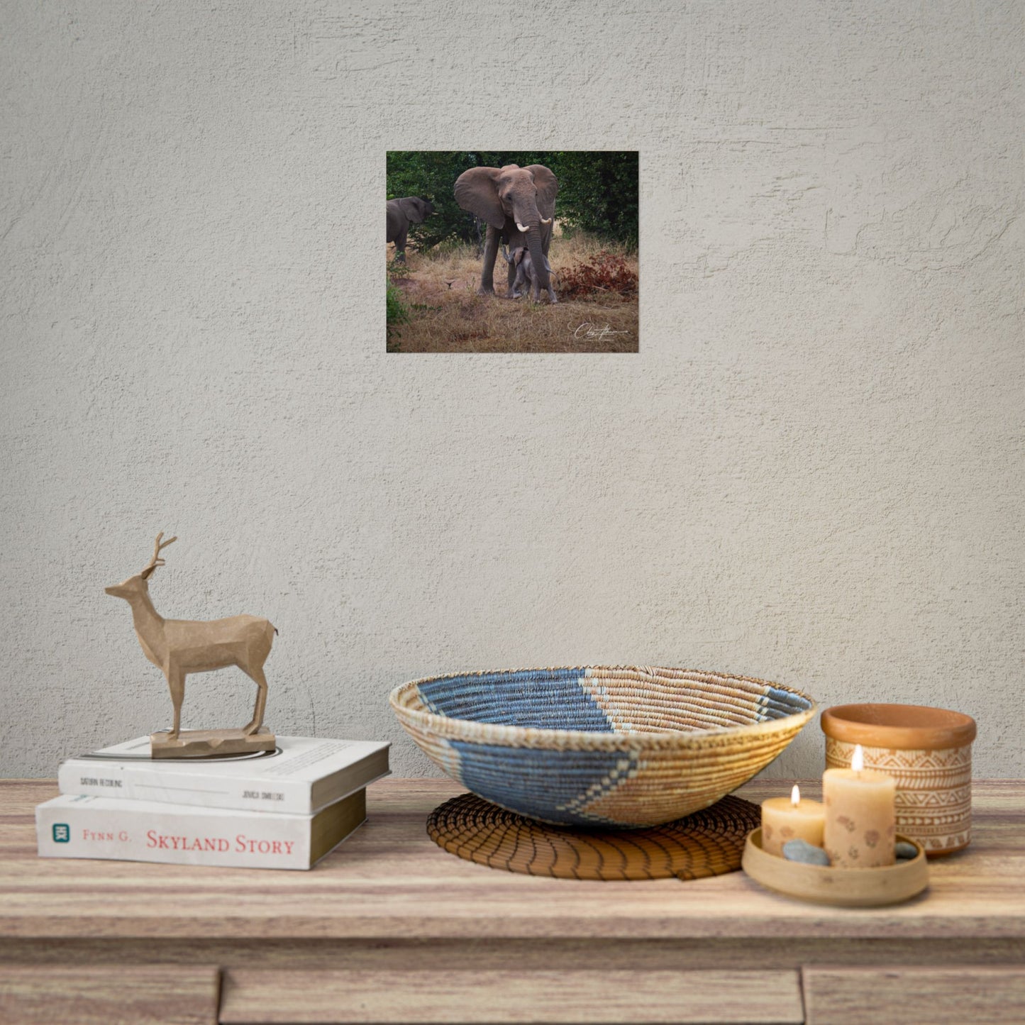 Rolled Posters - Elephant and Baby 10″ x 8″ (Horizontal) Semi Glossy
