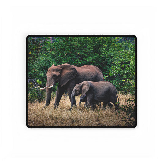 Elephant Family Desk Mat 14.4" × 12.1"