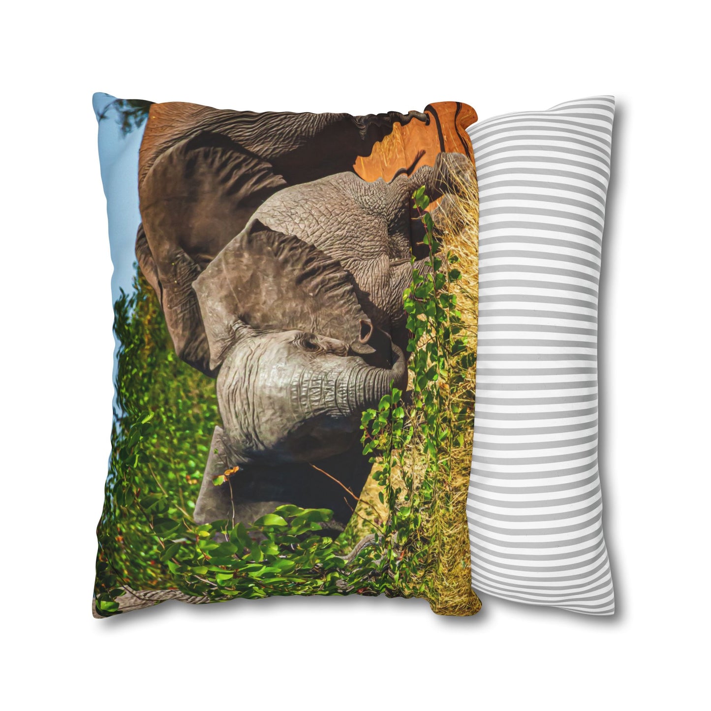 Poly Canvas Pillowcase - Young Elephant