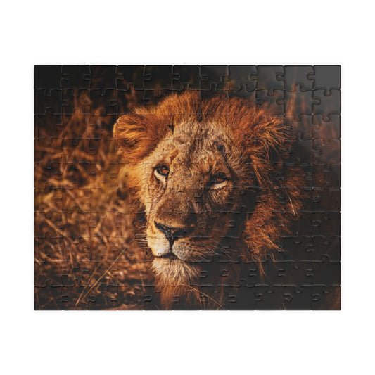 Majestic Old Lion Jigsaw Puzzle 110 pcs (Horizontal)