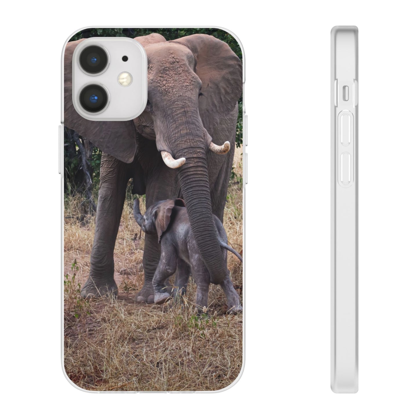 Flexi Cases - Elephant and Baby iPhone 12 Mini