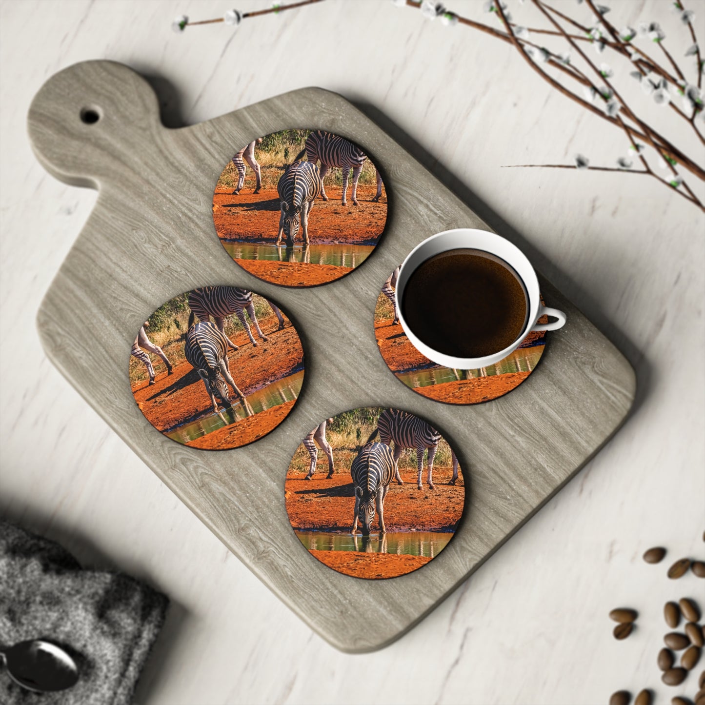 Drinking Zebra Coasters