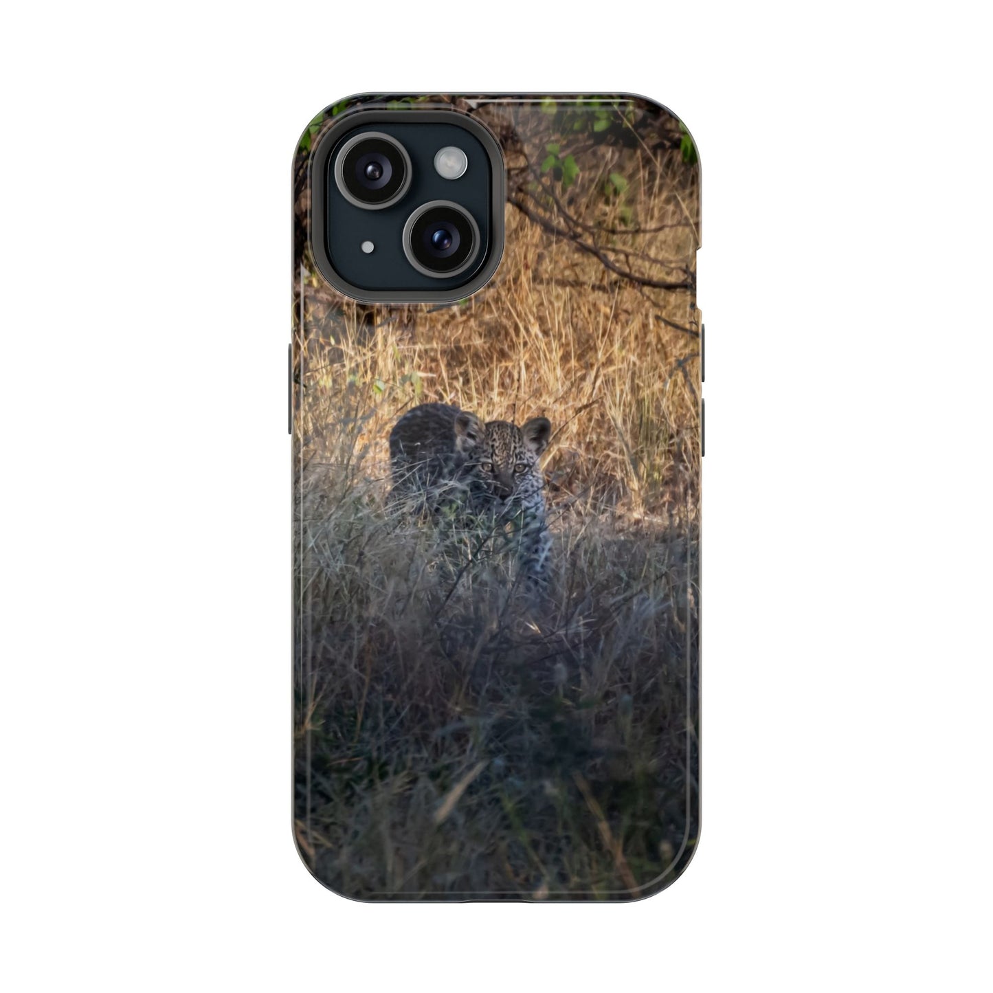 Magsafe® Compatible Tough Cases - Leopard Cub iPhone 15 Glossy