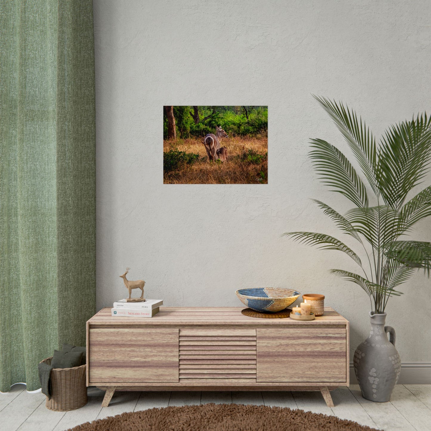 Waterbuck Baby Animal Posters 24″ x 18″ (Horizontal) Semi Glossy