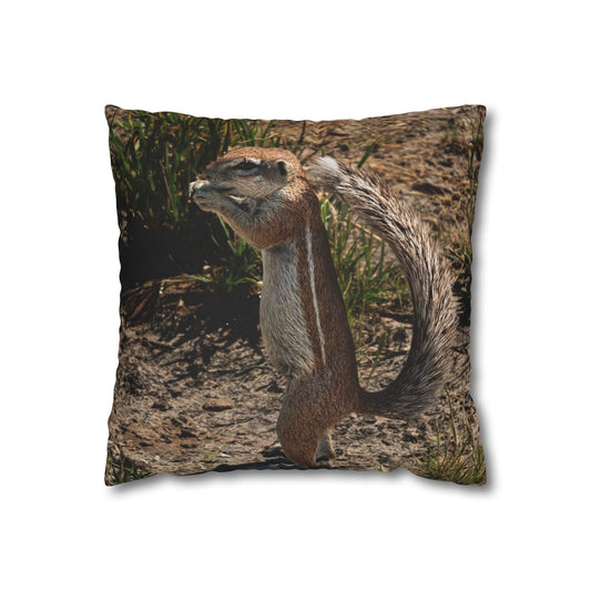 Poly Canvas Pillowcase - Ground Squirrel 16" × 16"