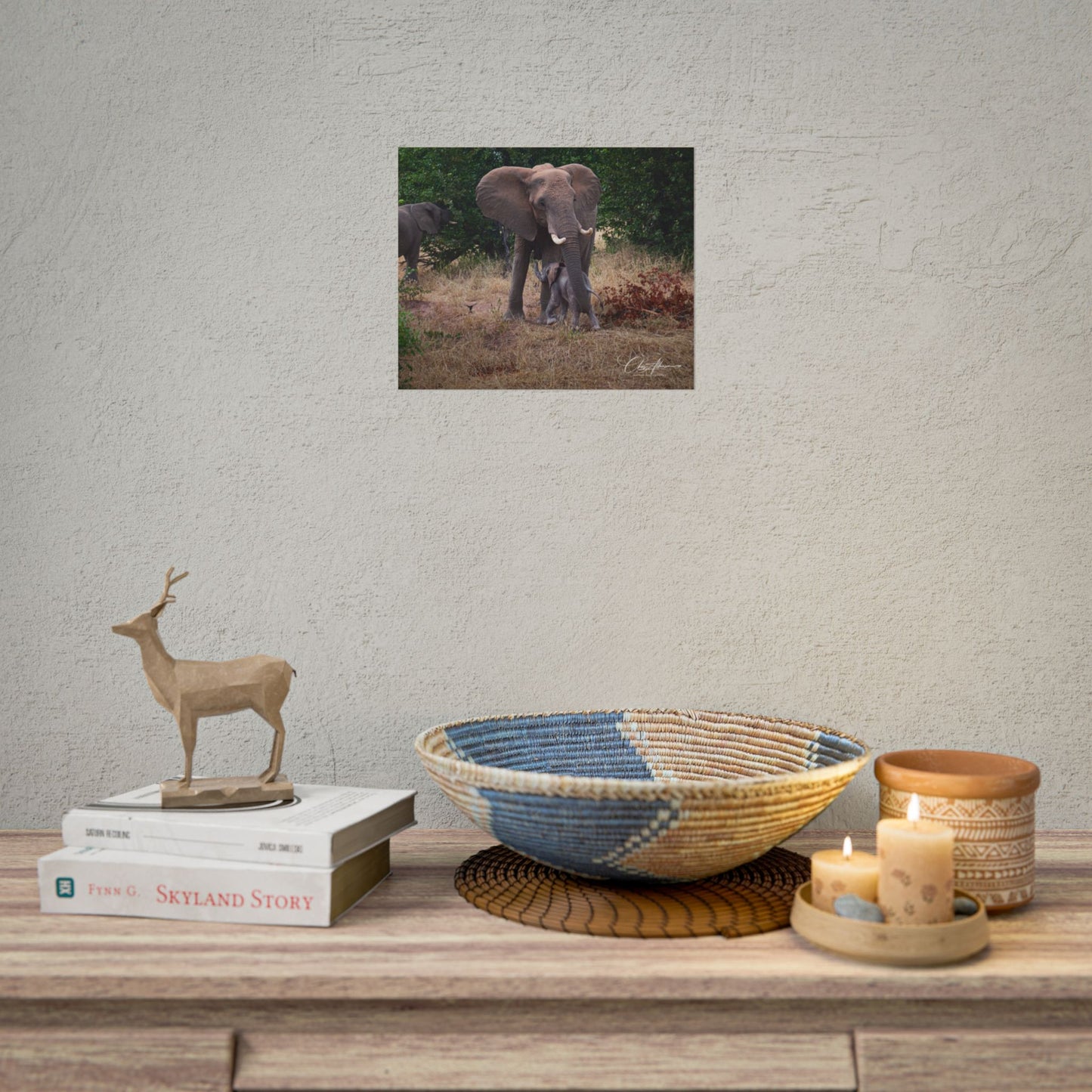 Rolled Posters - Elephant and Baby 11″ x 9″ (Horizontal) Matte