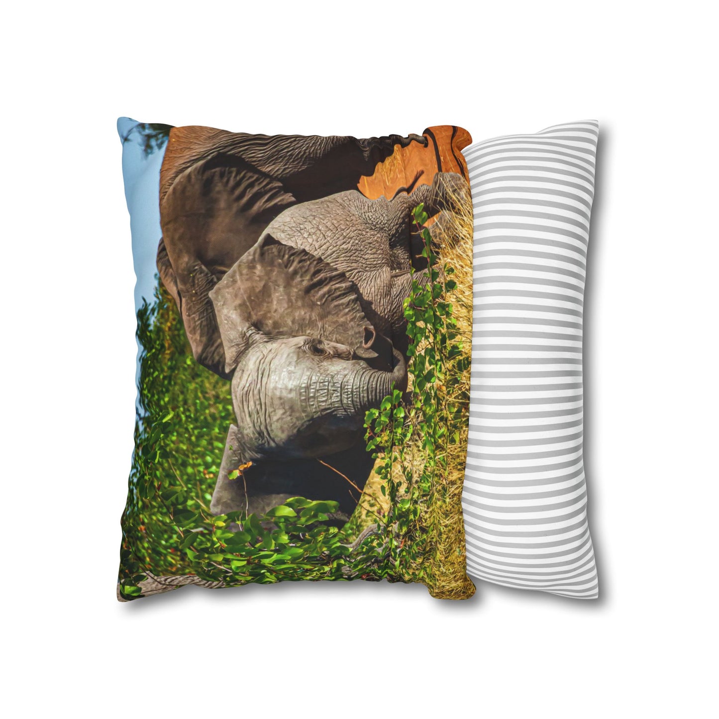 Poly Canvas Pillowcase - Young Elephant