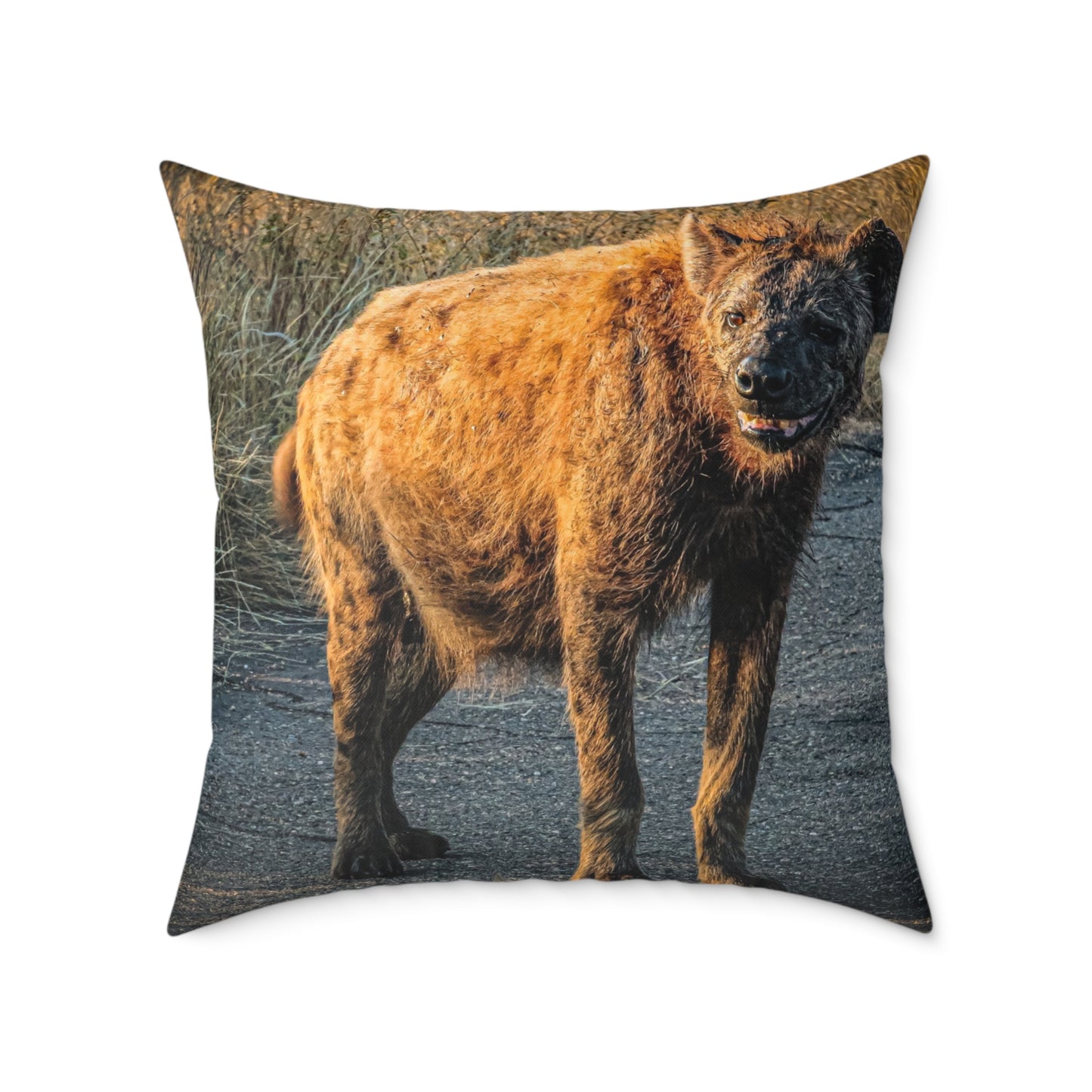 Spotted Hyena Pillow 26" × 26"