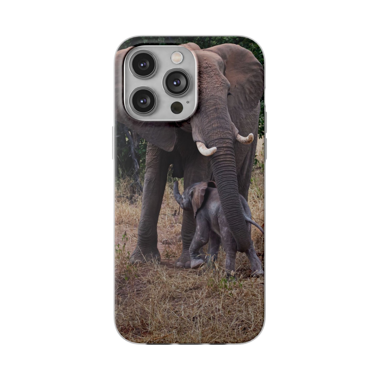 Flexi Cases - Elephant and Baby iPhone 14 Pro Max