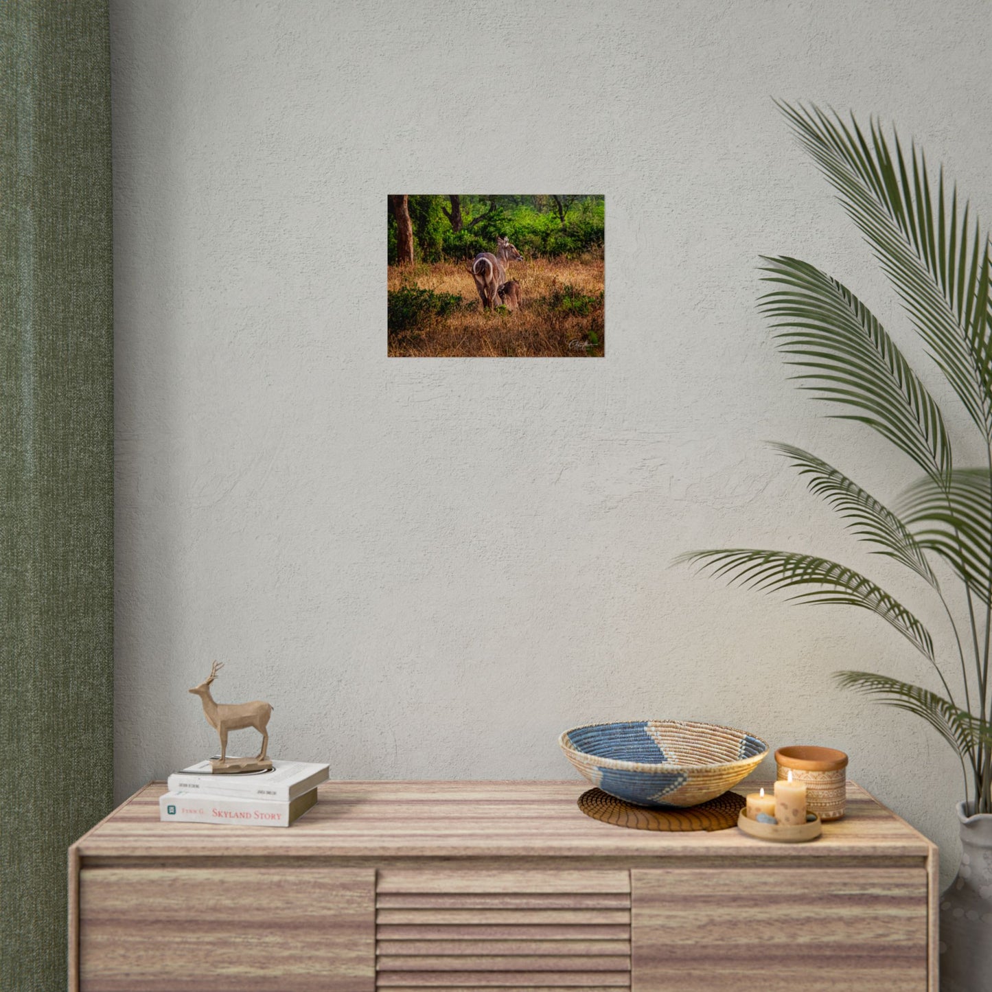 Waterbuck Baby Animal Posters 16″ x 12″ (Horizontal) Semi Glossy