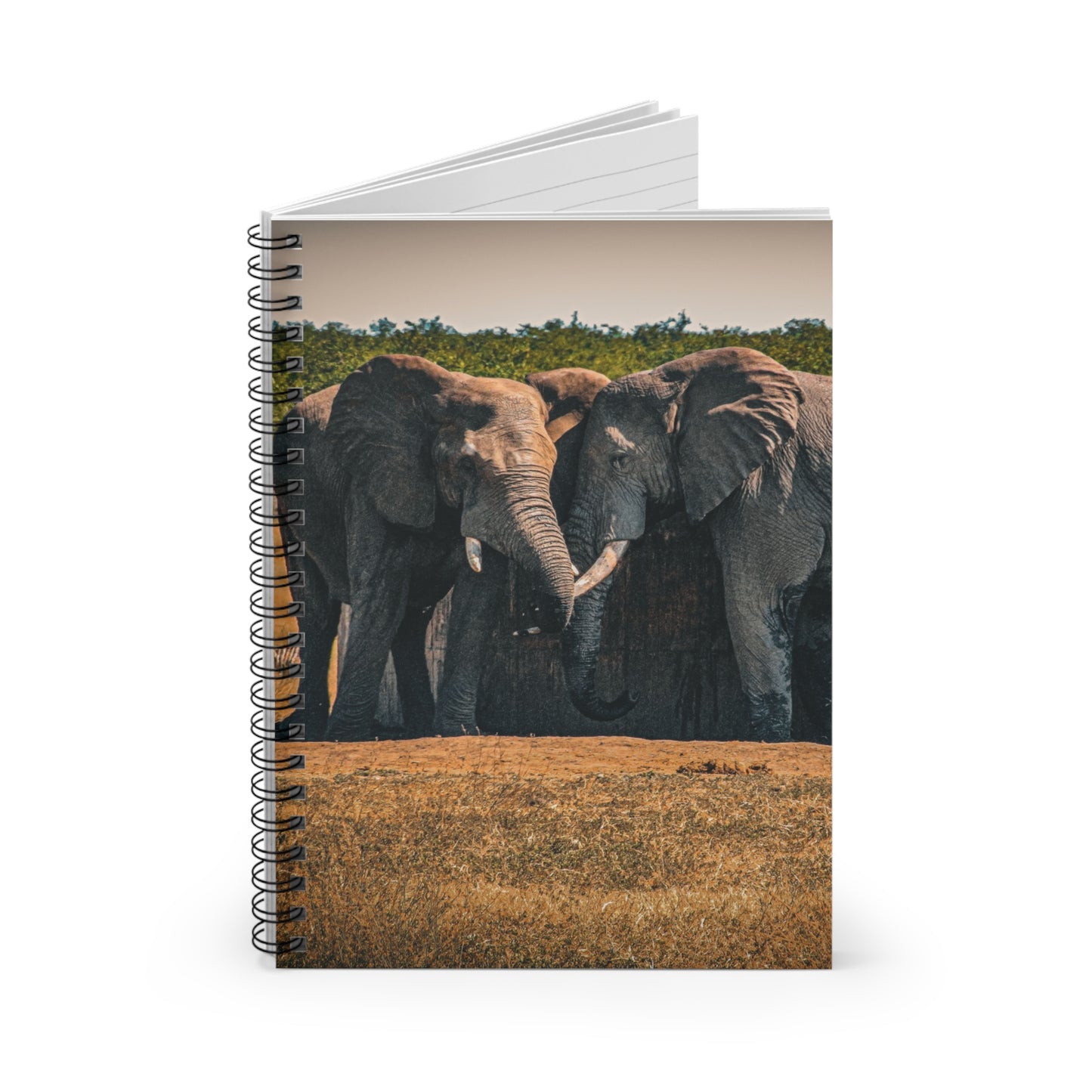 Spiral Notebook - Ruled Line - Elephant Friends