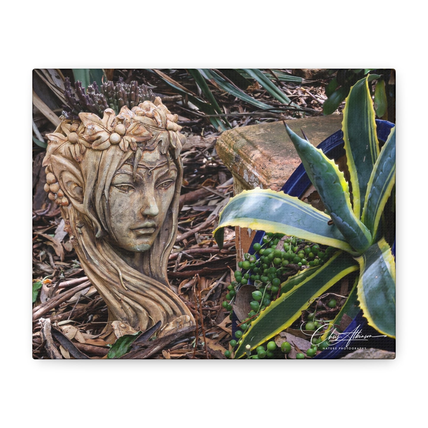 Matte Canvas, Stretched, 1.25" - Elven Lady Statue 10" x 8" (Horizontal) 1.25"