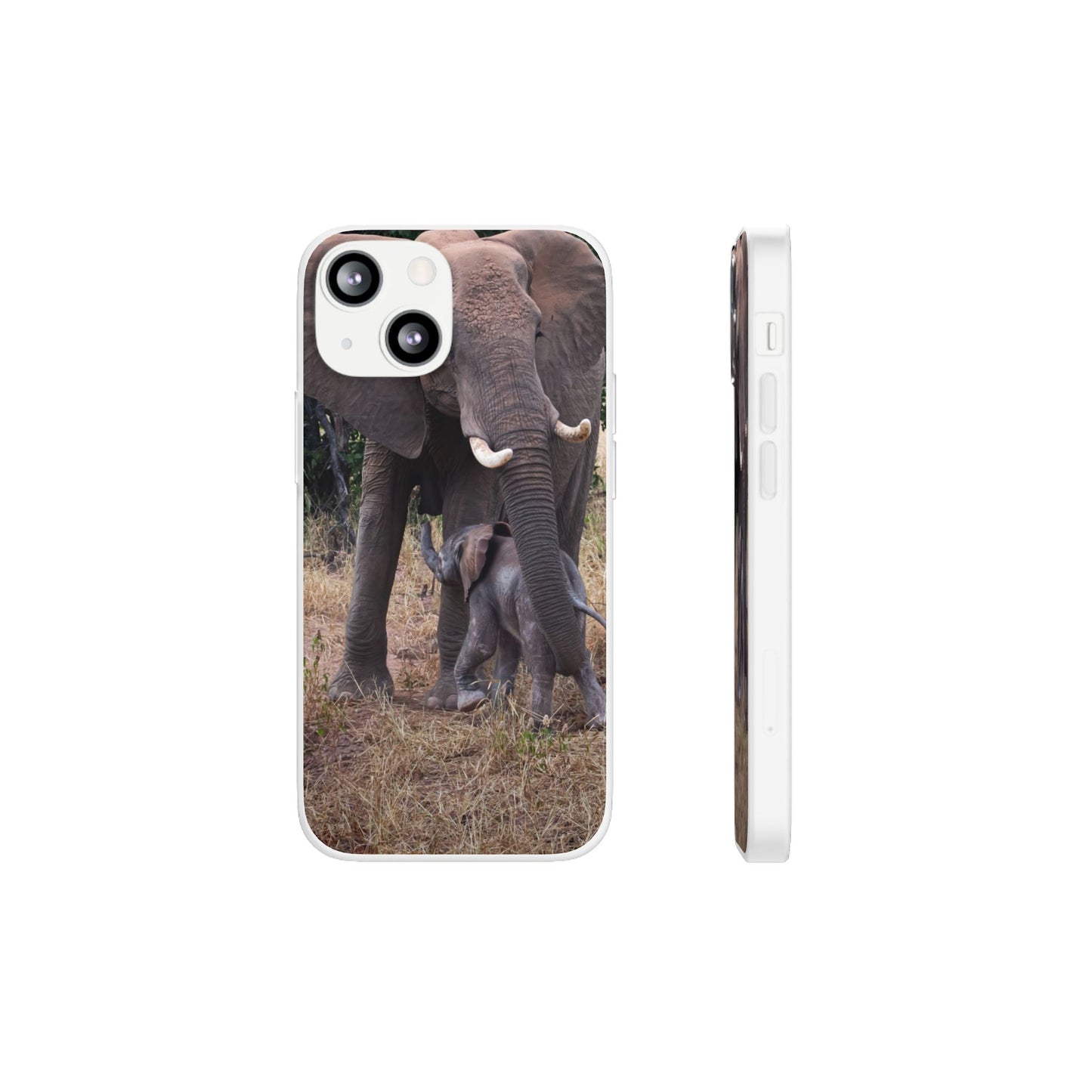 Flexi Cases - Elephant and Baby iPhone 13 Mini