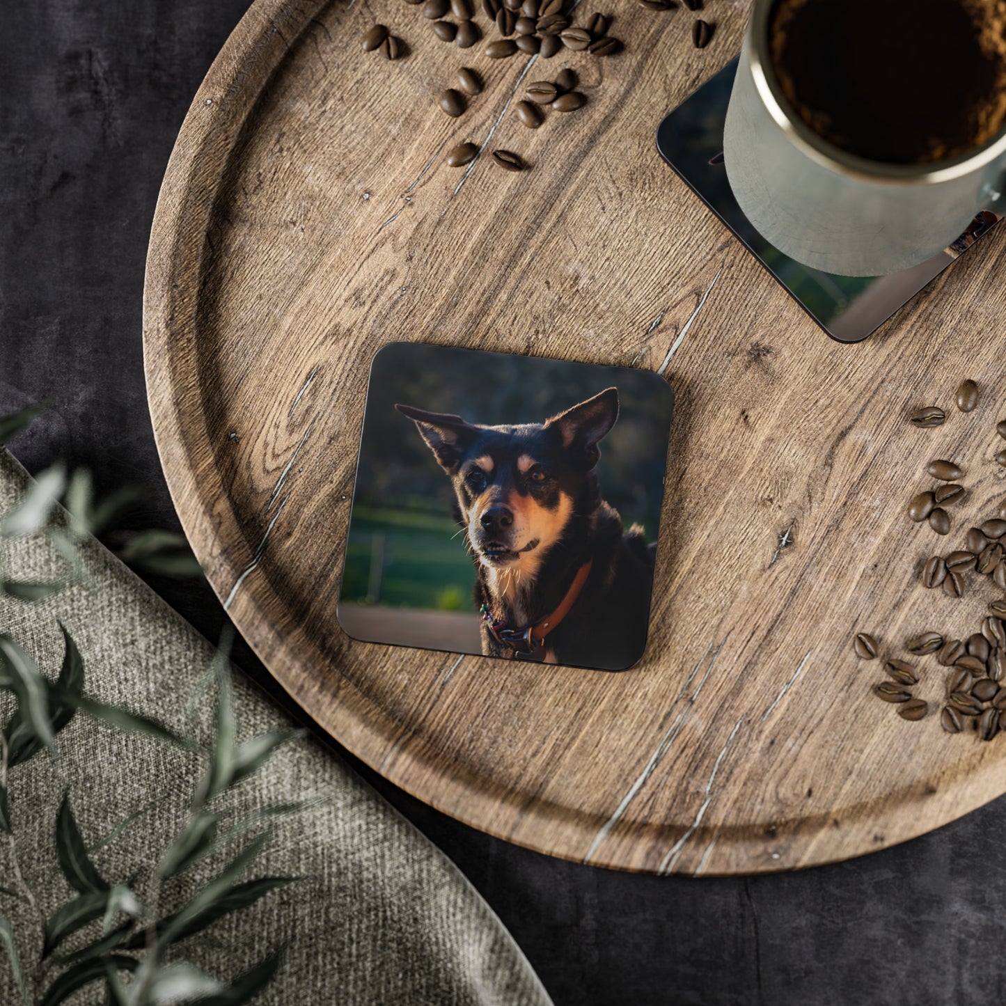 Australian Kelpie Coasters Square 3.7" x 3.7" 1pc