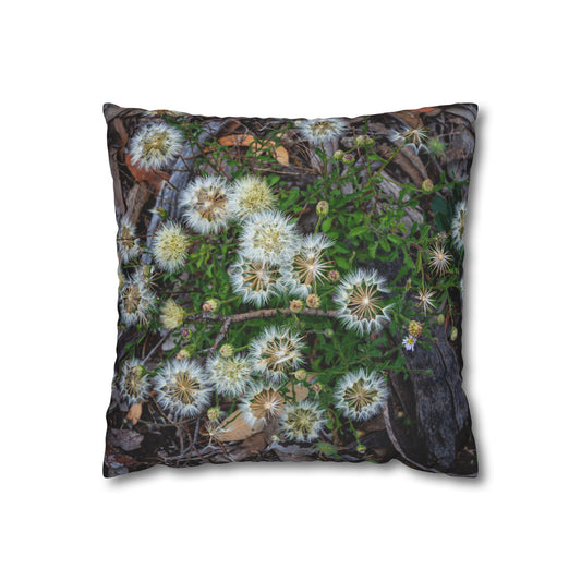 Poly Canvas Pillowcase - Australian Wildflowers 16" × 16"