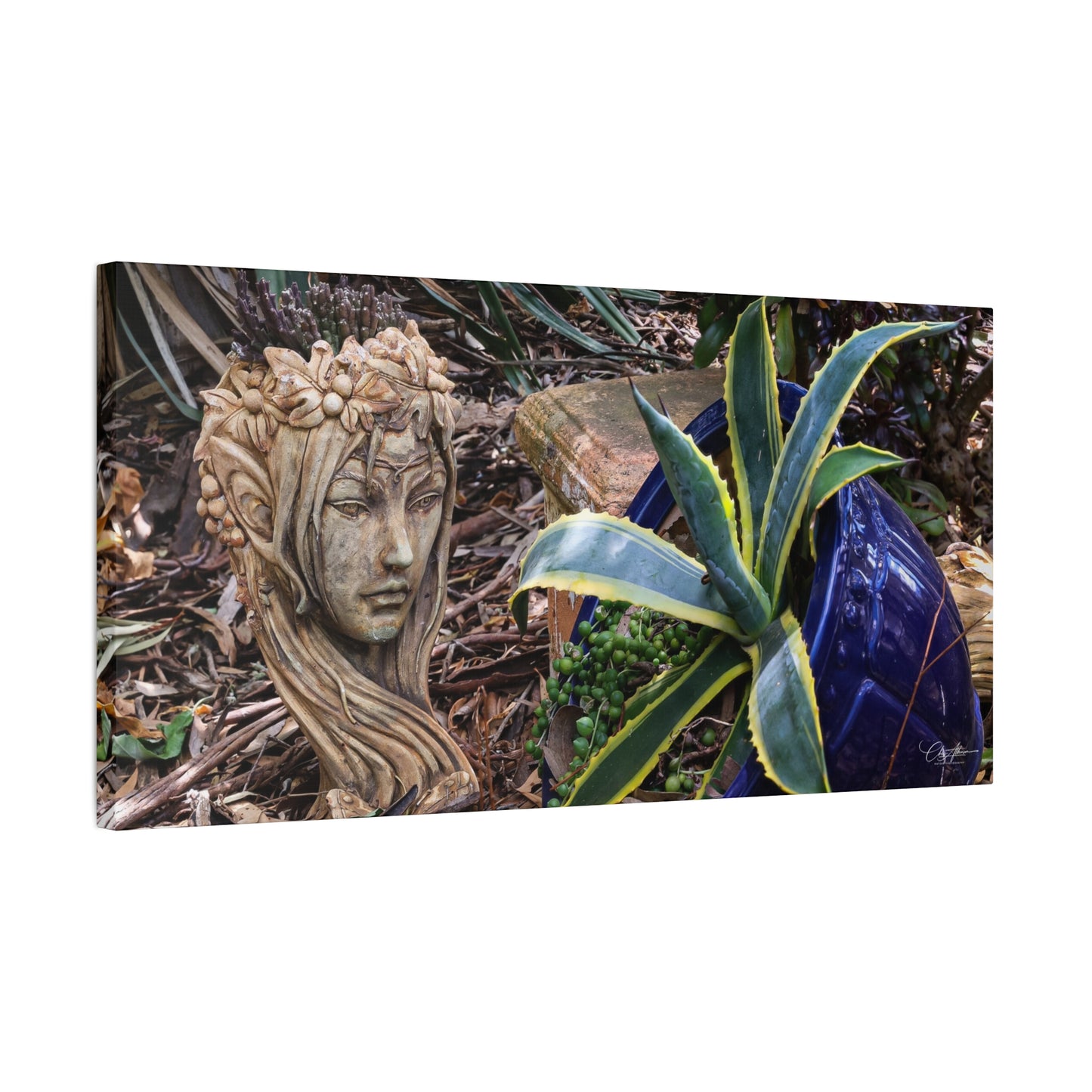 Matte Canvas, Stretched, 1.25" - Elven Lady Statue 30" x 15" (Horizontal) 1.25"