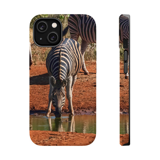 Magsafe® Compatible Tough Cases - Zebra Drinking iPhone 14 Matte