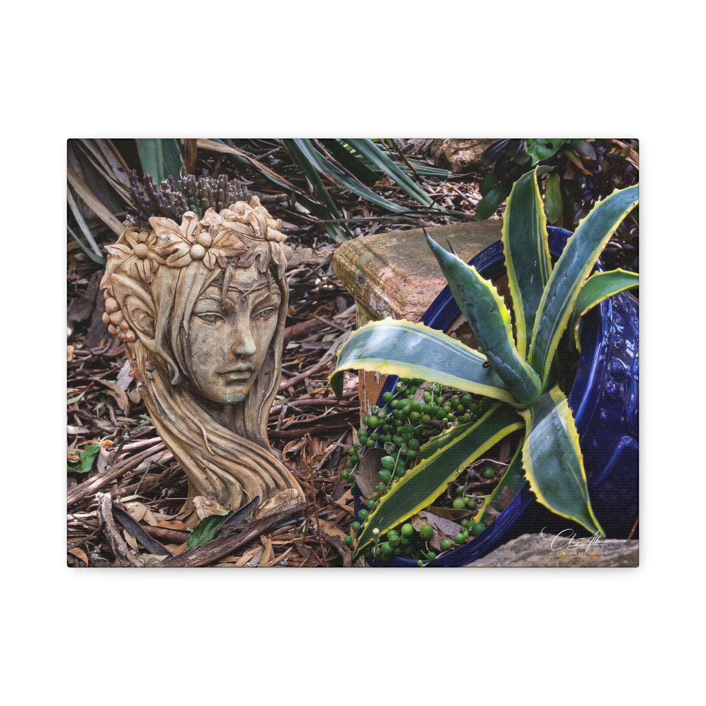 Matte Canvas, Stretched, 1.25" - Elven Lady Statue 16″ x 12″ (Horizontal) 1.25"
