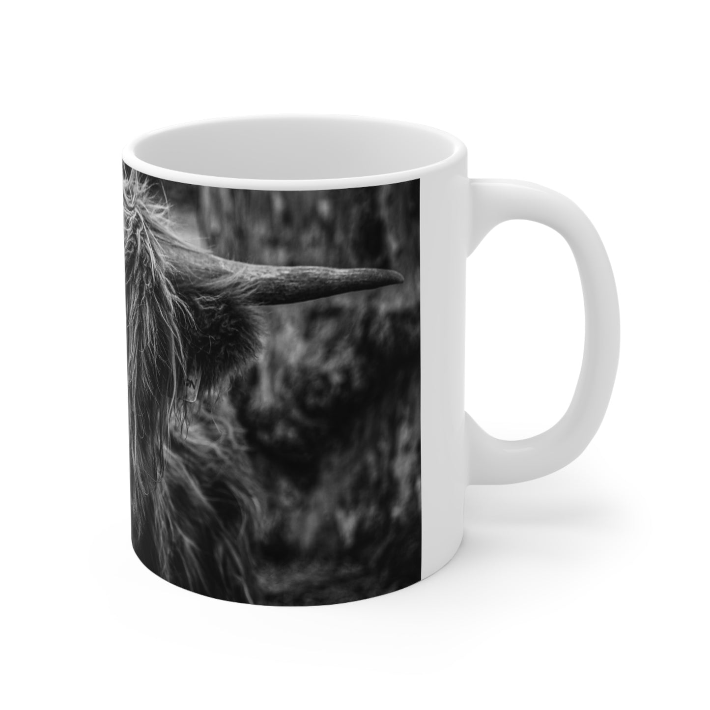 Highland Cow Mugs B&W