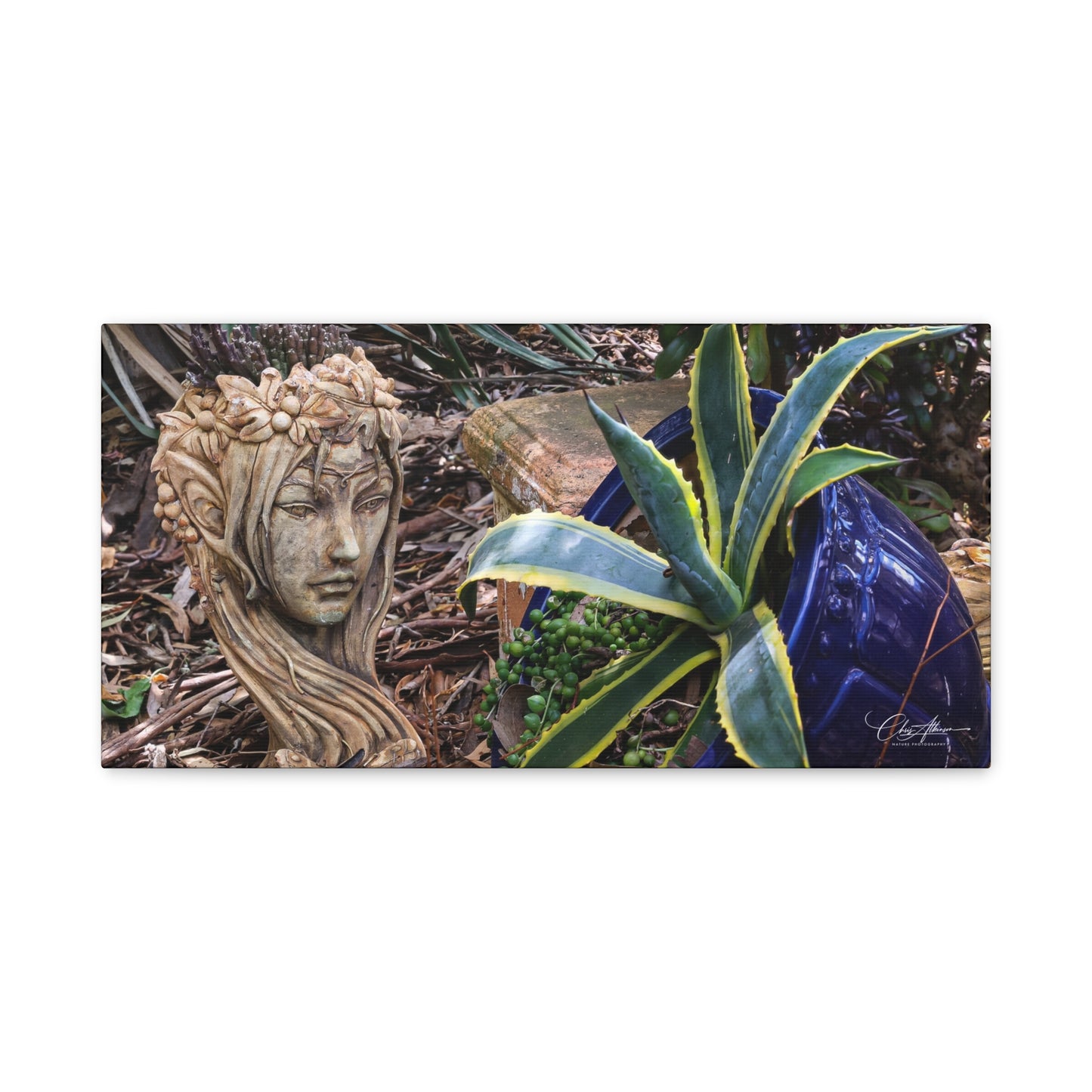 Matte Canvas, Stretched, 1.25" - Elven Lady Statue 20" x 10" (Horizontal) 1.25"