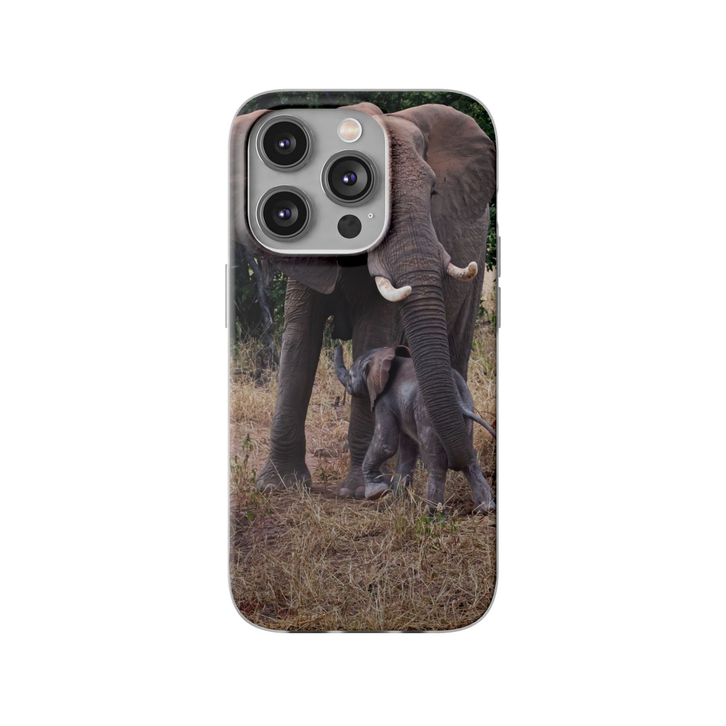 Flexi Cases - Elephant and Baby iPhone 14 Pro