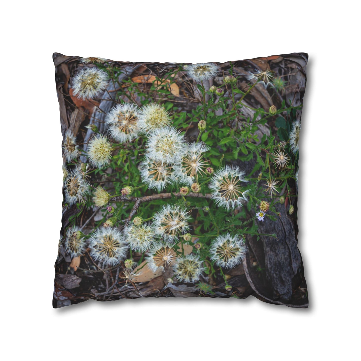 Poly Canvas Pillowcase - Australian Wildflowers 20" × 20"